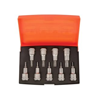   S9TORX | Rátűzőkulcs - crowa+bit 1/2" torx készlet 9 db-os