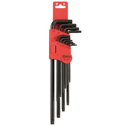 SK-010T | Torxkulcs "L" alakú készlet 10 db-os lyukas torx, hosszú Genius