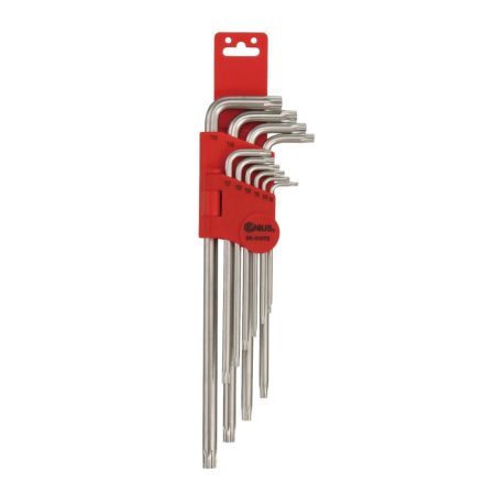 SK-010TS | Torxkulcs "L" alakú készlet 10 db-os lyukas torx, hosszú Genius