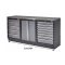 SP00411-S | Műhelybútor SP SERIES Szett: 2040x950x460 mm 3db szekrény + INOX lap