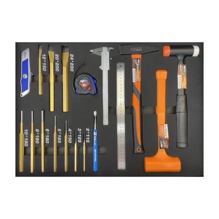 SP00503 | Tálcás SP Tools "M" Lakatos szerszám készlet 19 db-os