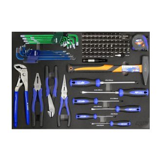   SP00522 | Tálcás SP Tools "M" Kiegészítő Fogó-Kalapács-Csavarhúzó készlet 97db-os