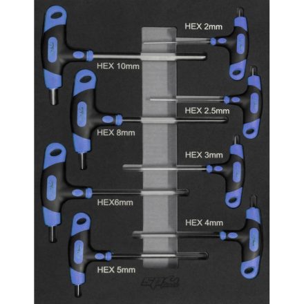SP00524 | Tálcás SP Tools  "S" T-fogós imbusz  készlet 8db-os