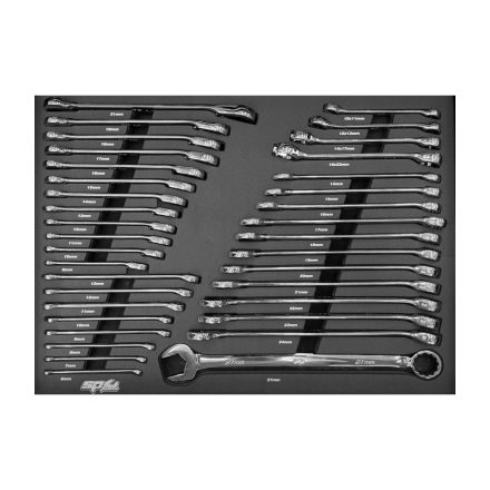 SP00552 | Tálcás SP Tools "M" Csillag-villáskulcs készlet 36db-os - QUAD DRIVE