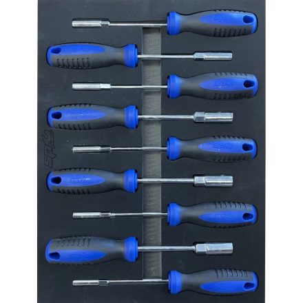 SP00660 | Tálcás SP Tools  "S" Nyeles dugókulcs  készlet 9 db-os