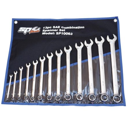 SP10063 | Csillag-villáskulcs készlet 13 db COLOS 1/4"-1"  QUAD DRIVE - SP Tools