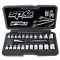 SP20121 | Dugókulcs készlet 1/4" 6 lap metrikus+Colos ALACSONY 23 db SP Tools