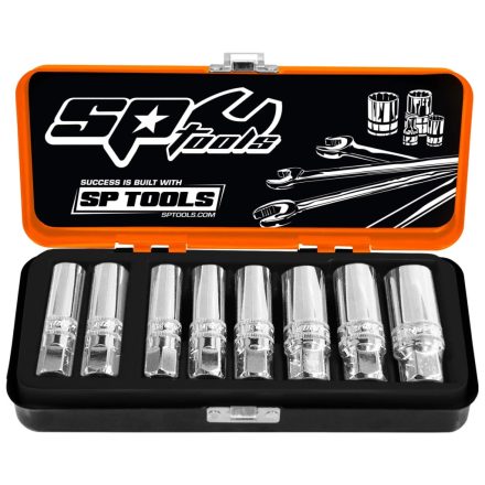 SP20290 | Gyertyakulcs készlet 3/8" 8 db-os 13-14-16-18-19-13/16"+12-14 mm SP Tools