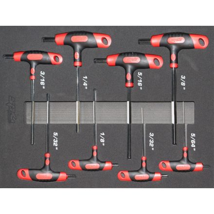 SP34706 | Tálcás SP Tools  "S" T-fogós Imbusz  készlet 8db-os