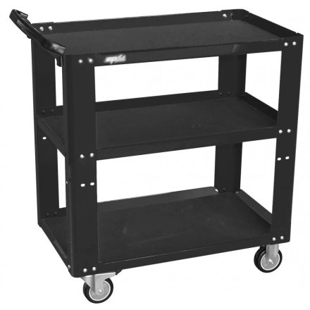 SP40019BK | Szerelőkocsi 3 polcos fekete - PROFI - SP Tools