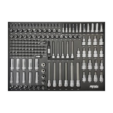 SP50025 | Tálcás SP Tools  "S" Rátűzőkulcs klt 1/4"-3/8"-1/2"  171 db-os