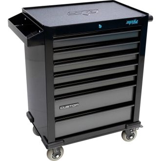   SPSS028 | Szerszámos kocsi gyári-felszerelt 321 db-os 7 fiók CUSTOM Ser.- FEKETE