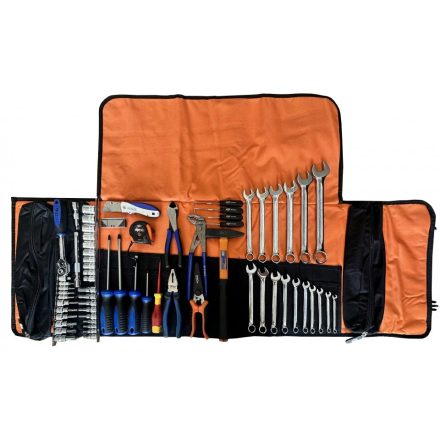 SPTR001 | Szerszámkészlet  66 db-os összetekerhető vászon tartó táskás -SP Tools
