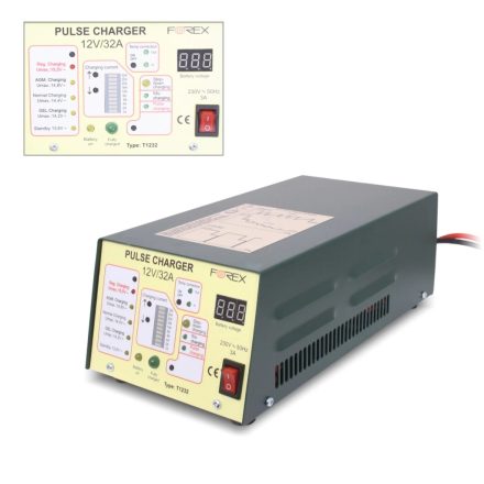 T1232 | Akkumulátor töltő FRX 12V - 32A - Full Automata