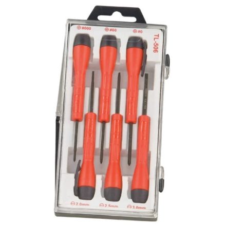 TL-506 | Csavarhúzó készlet mini műszerész 6 db-os csillag-lapos - Genius