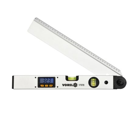 TOY-17570 | Szögmérő digitális 400 mm vízmértékkel LCD kijelzős Vorel