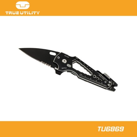 TU6869 | Vágókés, összecsukható Smartknife+ 15in1 - Fekete - True