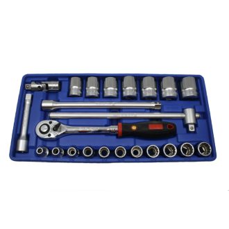   TW-423S | Tálcás Genius dugókulcs készlet 12 szögű COLOS rövid 1/2" 23 db-os - 1/3