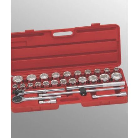 TW-628MS | Dugókulcs készlet 3/4" 12 szögű metrikus + 6 lapú COLOS 28 db Genius
