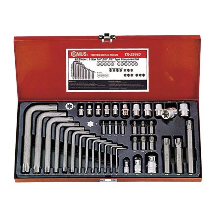 TX-23440 | Torx készlet komplett 40 db-os Genius