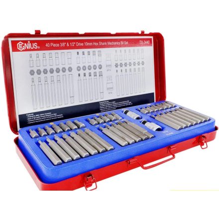 TX-3440 | Torx-imb.- spline bit készlet 40 db-os készlet - Genius