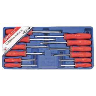   TX-512A | Tálcás Genius csavarhúzó készlet TORX - LYUKAS - 12 db-os - 1/3