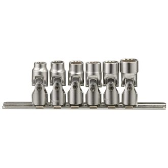   US-206S | Dugókulcs - crowafej készlet 1/4" csuklós COLOS 6 db-os Genius