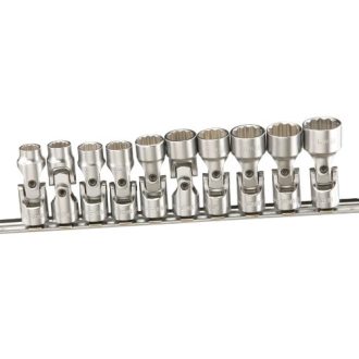   US-310M | Dugókulcs - crowafej készlet 3/8" 12 sz. csuklós 10-19 mm Genius