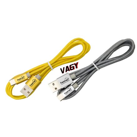 USB-C | USB töltőkábel - C - arany vagy ezüst 2.1A - 1m - Home
