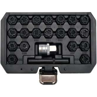   YT-060305 | Kerékör kulcs készlet VW gyári kerékőrökhöz -lóhere minta- 22 db