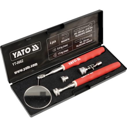 YT-0662 | Mágneses felszedő + tükör 4 db-os készlet - Yato