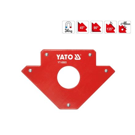 YT-0865 | Mágneses szögbeállító 34 kg 122x190x25 mm