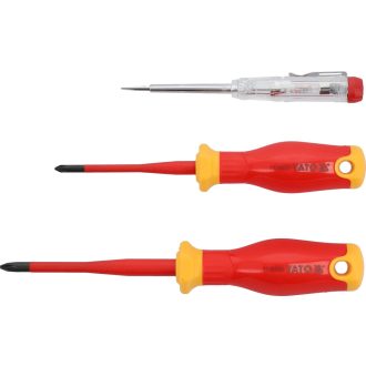   YT-282680 | Csavarhúzó készlet szigetelt VDE 1000V  3 db-os PH+fázisceruza - Yato